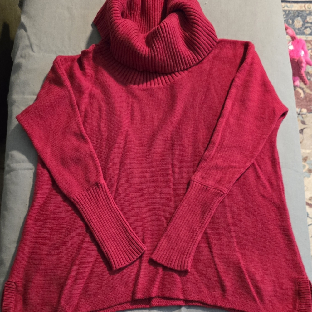 Chico's Scarlet Cowl Neck Sweater